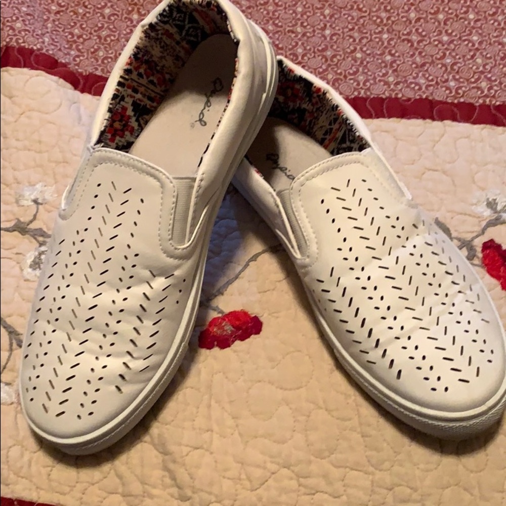 White slip-ons